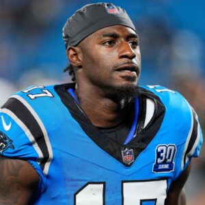 Carolina Panthers wide receiver Xavier Legette (17) during the second half at Bank of America Stadium.