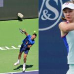 Novak Djokovic and Goran Ivanisevic (L), Elena Rybakina (R)