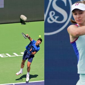 Novak Djokovic and Goran Ivanisevic (L), Elena Rybakina (R)