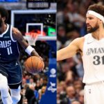 Kyrie Irving (L) and Klay Thompson (R)