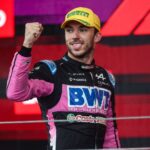 Pierre Gasly of the Alpine F1 Team A524 celebrates his podium during the Formula 1 Grand Prix of Brazil at Autodromo Jose Carlos Pace in Sao Paulo, Brazil