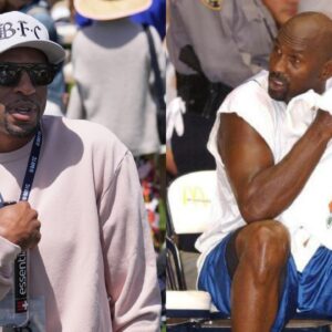 Andre Iguodala (L), Michael Jordan (R)
