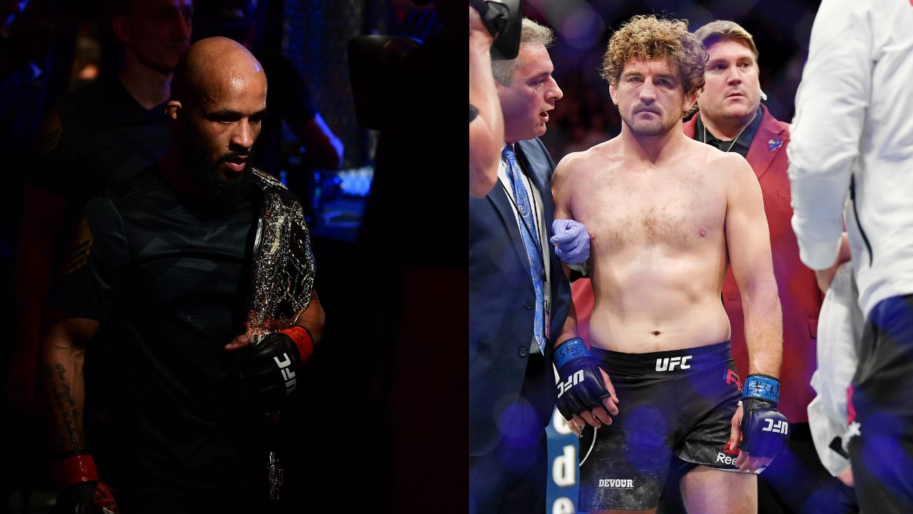 Demetrious Johnson (L), Ben Askren (R)