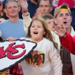 Kansas City Chiefs fans show support against the Denver Broncos during the second half at GEHA Field at Arrowhead Stadium.