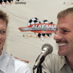 Dale Earnhardt Jr. and his brother Kerry Earnhardt address the media during a press conference where Gulf Coast Entertainment, L.L.C. today announced plans to construct a major motorsports and entertainment park in southern Alabama.