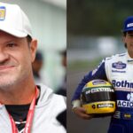 Rubens Barrichello (L) and Ayrton Senna (R)
