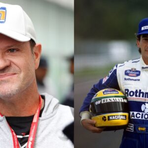 Rubens Barrichello (L) and Ayrton Senna (R)