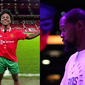 IShowSpeed (L) and Kevin Durant (R)