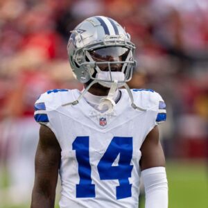 Dallas Cowboys safety Markquese Bell (14) during warmups before the start of the game against the San Francisco 49ers at Levi's Stadium.