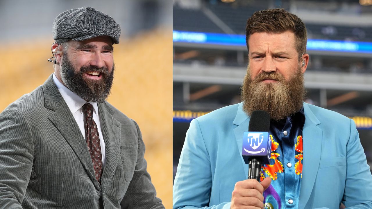 Jason Kelce and Ryan Fitzpatrick