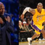James Worthy (L) and Kobe Bryant (R)