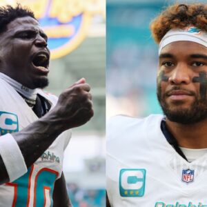 Tyreek Hill and Tua Tagovailoa