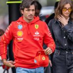 Formel 1 GP Mexico Mexico City. Carlos Sainz 55, Scuderia Ferrari und Partnerin Rebecca Donaldson