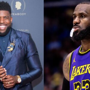 Emmanuel Acho (L), LeBron James (R)