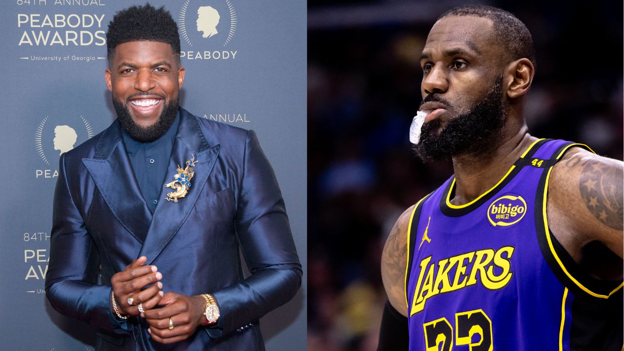 Emmanuel Acho (L), LeBron James (R)