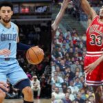 Scotty Pippen Jr. (L) and Scottie Pippen (R)