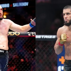Muslim Salikhov (L), Islam Makhachev (R)