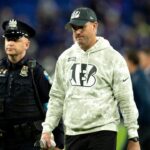 Cincinnati Bengals head coach Zac Taylor walks pff the field after the NFL game at M&T Banks Stadium in Baltimore on Thursday, Nov. 7, 2024.