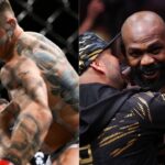 Tom Aspinall (L), Jon Jones (R)