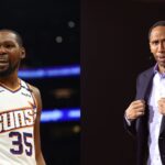 Kevin Durant (L) and Stephen A. Smith (R). Credits: USA Today Sports and Imago Images