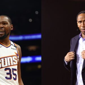 Kevin Durant (L) and Stephen A. Smith (R). Credits: USA Today Sports and Imago Images