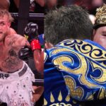 Jake Paul (L), Canelo Alvarez (R)