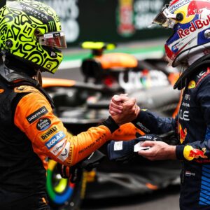4 Lando Norris (GBR, McLaren Formula 1 Team), 1 Max Verstappen (NLD, Oracle Red Bull Racing), F1 Grand Prix of Brazil at Autodromo Jose Carlos Pace on November 2, 2024 in Sao Paulo, Brazil.