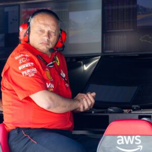 F1 Team Ferrari team principal Frederic Vasseur waits before the Formula 1 Pirelli United States Grand Prix on October 20, 2024 at the Circuit of The Americas in Austin