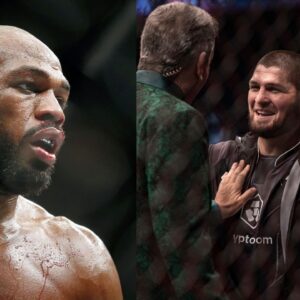 Jon Jones (L), Khabib Nurmagomedov (R)