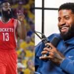 James Harden (L) and Paul George (R)