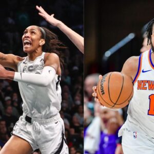 A'ja Wilson (L) and Jalen Brunson (R)