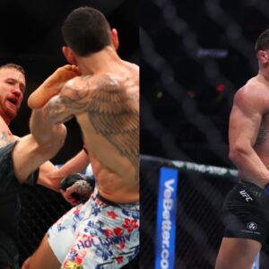 Justin Gaethje (L), Michael Chandler (R)