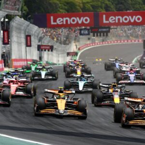 Autodromo Jose Carlos Pace, Interlagos, FORMULA 1 LENOVO GRANDE PREMIO DE SAO PAULO 2024 , in picture race start , Oscar Piastri AUS , McLaren F1 Team, Lando Norris GBR , Charles Leclerc MCO , Scuderia Ferrari HP, Carlos Sainz Jr ESP , Max Verstappen NLD , Oracle Red Bull Racing