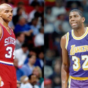 Charles Barkley(L) and Magic Johnson(R)