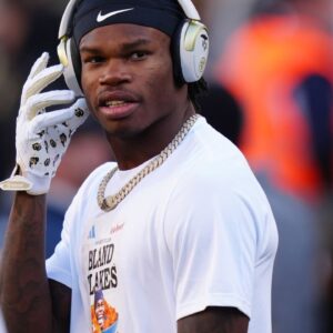 Colorado Buffaloes wide receiver Travis Hunter (12) before the game against the Utah Utes at Folsom Field.