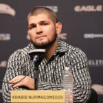 January 27, 2022, MIAMI, FL, Miami, Florida, United States: MIAMI, FL- JANUARY 27: Khabib Nurmagomedov speaks with the press during the Eagle FC 44 - Spong vs Kharitonov event at FLX Cast Arena on January 27, 2022 in MIAMI, FL, United States. MIAMI, FL United States - ZUMAp175 20220127_zsa_p175_041 Copyright: xLouisxGrassex