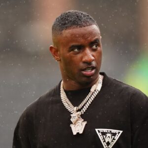 Colorado Buffaloes video producer Deion Sanders Jr. during a spring game event at Folsom Field.