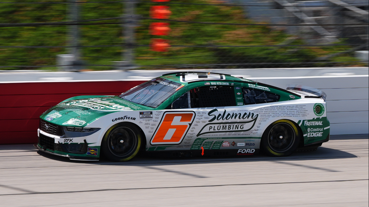 NASCAR Cup Series driver Brad Keselowski (6) during practice for the Cook Out Southern 500 at Darlington Raceway.