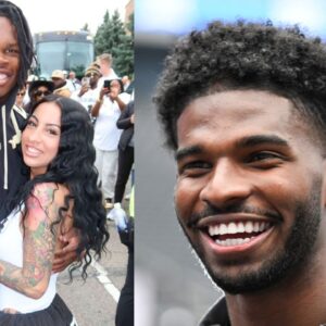 Travis Hunter and Leanna Lanee, and Shedeur Sanders