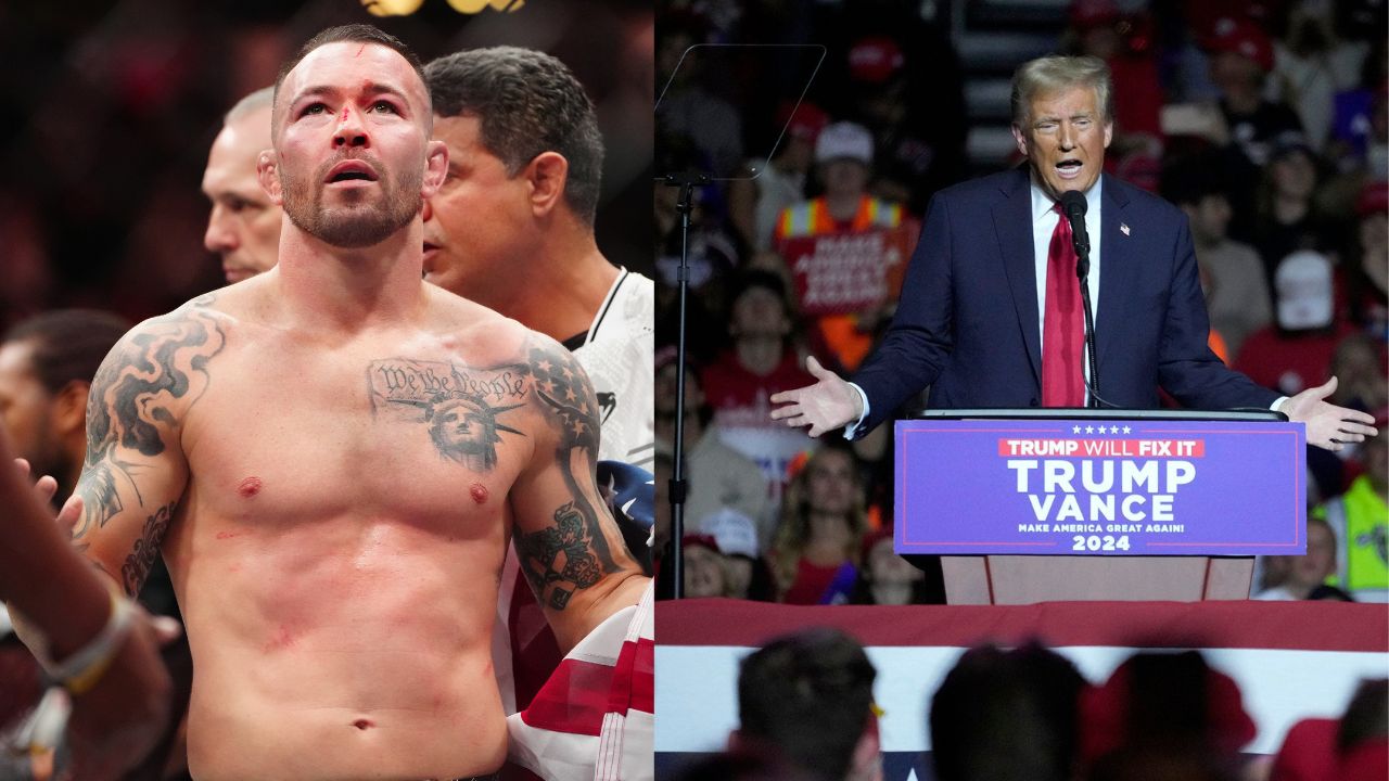 Colby Covington (L) and Donald Trump (R)