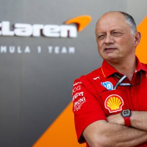 Frederic Vasseur Scuderia Ferrari HP, Team Principal in front of McLaren pit wall, USA, Formula 1 World Championship, Pirelli Grand Prix of the United States of America, Circuit of the Americas Austin, Sprint Race