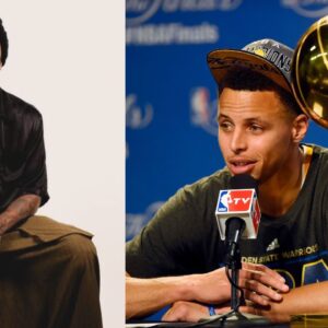 Iman Shumpert (L) and Stephen Curry (R)