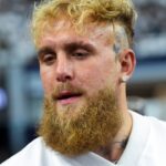 Boxer and influencer Jake Paul before the game between the Dallas Cowboys and New Orleans Saints at AT&T Stadium.