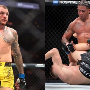 Renato Moicano (L), Gilbert Burns (R)