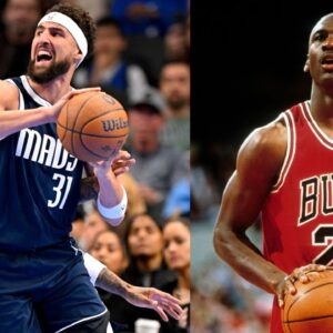 Klay Thompson (L) and Michael Jordan (R)