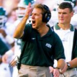 Oct 16, 1999; Wabash, IN, USA; FILE PHOTO; Michigan State Spartans head coach Nick Saban on the sidelines during the game against the Purdue Boilermakers at Ross-Ade Stadium.