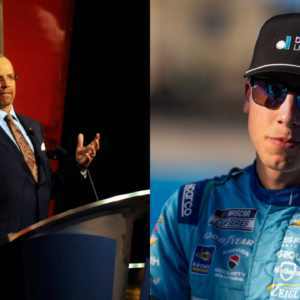 Kyle Petty (L) and Carson Hocevar (R)