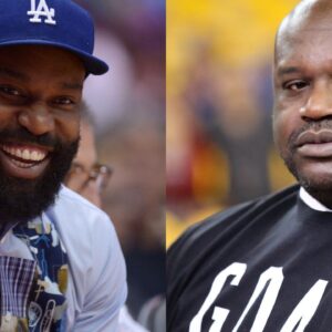 Baron Davis and Shaquille O'Neal