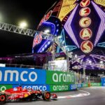 LAS VEGAS - Charles Leclerc (Ferrari) during 1st free practice for the Las Vegas Grand Prix