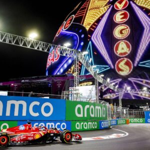 LAS VEGAS - Charles Leclerc (Ferrari) during 1st free practice for the Las Vegas Grand Prix